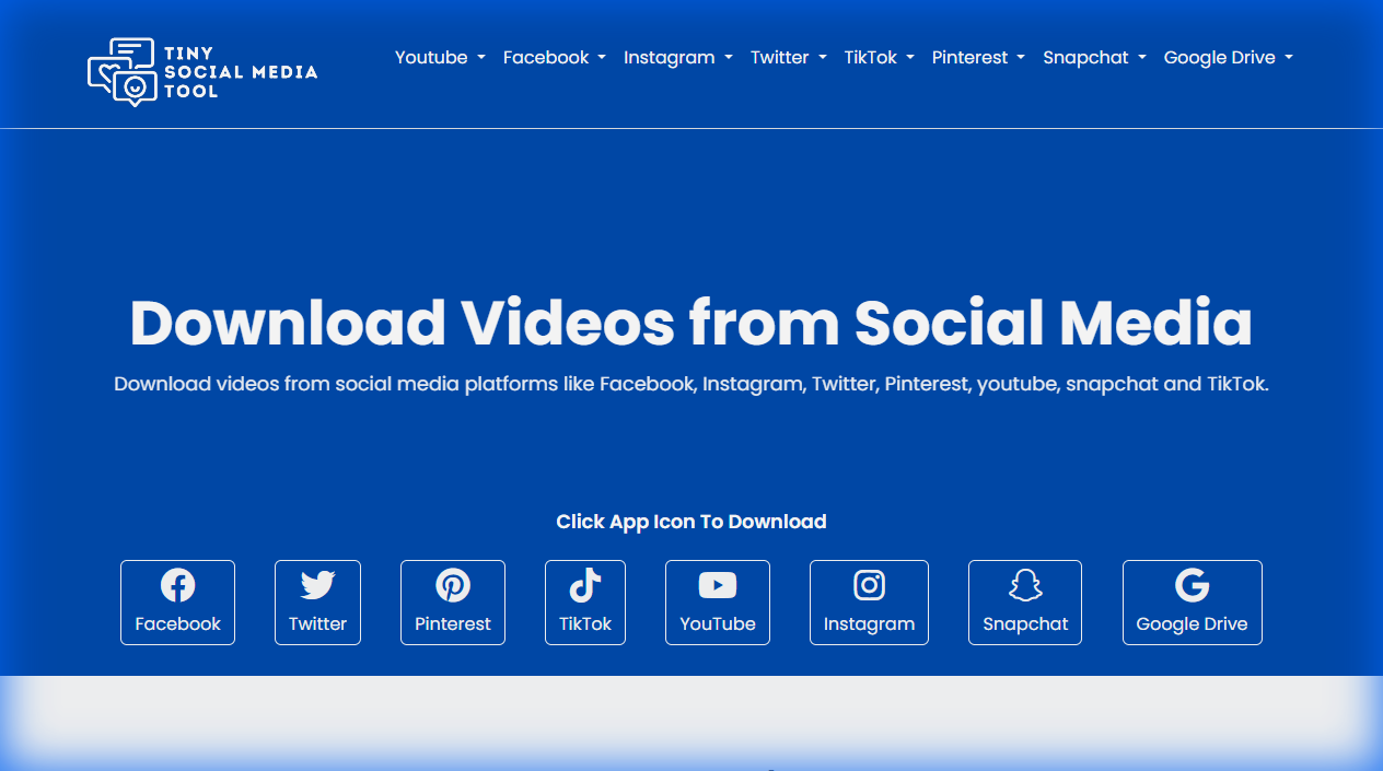 Tiny Social Media Tool